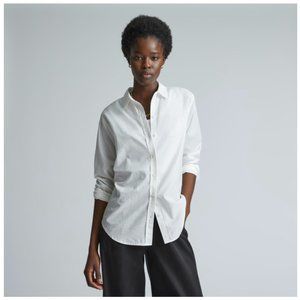 NWT Everlane Silky Cotton Relaxed Shirt Off-White Size 2